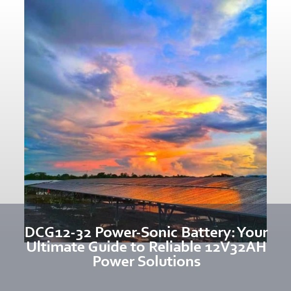 DCG12-32 Power-Sonic Battery: Your Ultimate Guide to Reliable 12V32AH Power Solutions